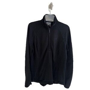 VGUC Icebreaker Sweater Women's Pure Merino Wool Black 1/4 Zip Pullover M